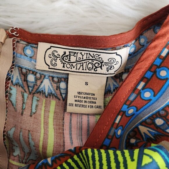 Flying Tomato Dress shift tunic Size Small southwestern bohemian Boho‎ - Picture 2 of 13